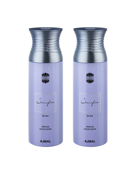 

Ajmal Women Set of 2 SacrificeHer & SacrificeHer Deodorant 200ml, Blue