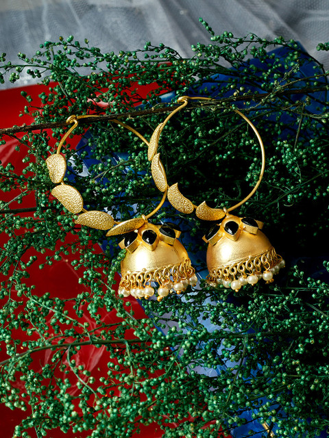 

PANASH Gold-Plated Handcrafted Dome Shaped Jhumkas