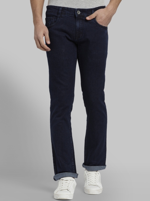 

Parx Men Blue Straight Fit Mid-Rise Clean Look Stretchable Jeans
