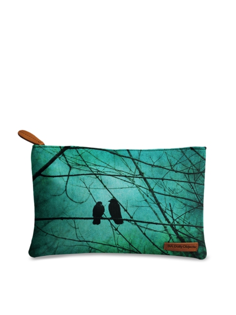 

DailyObjects Green Printed Clutch
