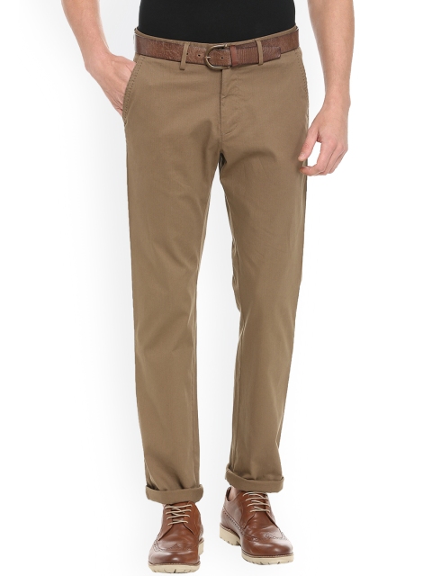 

Allen Solly Men Brown Regular Fit Self Design Regular Trousers