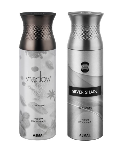 

Ajmal Men Set of 2 ShadowHim & SilverShade Deodorants, Grey