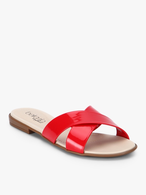

BEIRA RIO Women Red Solid Open Toe Flats