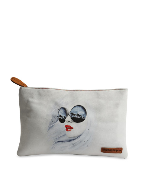 

DailyObjects Off-White Printed Purse