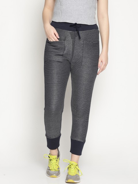 

Soul Space Women Charcoal Grey Striped Joggers
