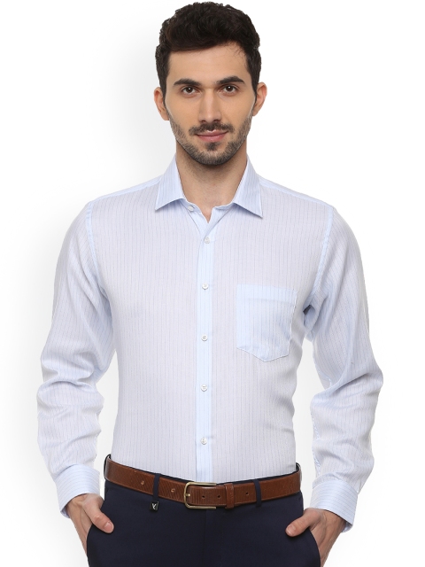 

Van Heusen Men Blue Regular Fit Striped Formal Shirt