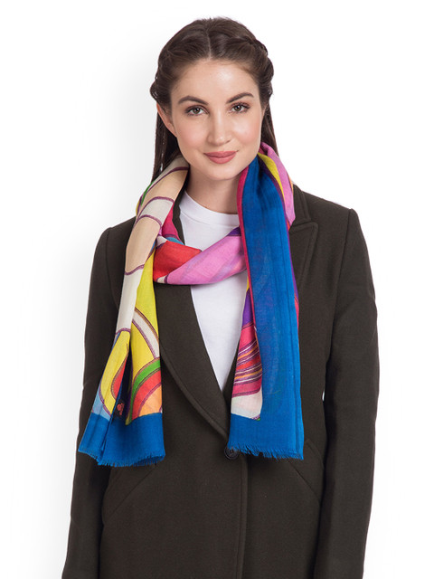 

SHINGORA Women Multicoloured Woven Design Woollen Stole, Multi