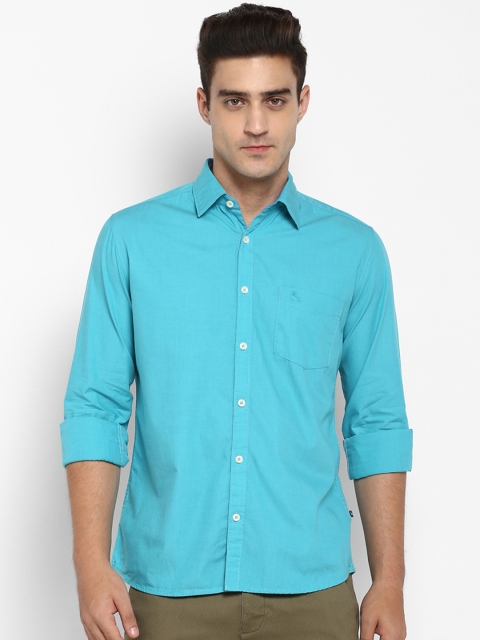 

Parx Men Blue Slim Fit Solid Casual Shirt