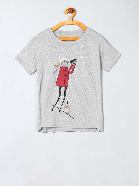 

GAP Girls Grey Short Sleeve Graphic T-Shirt