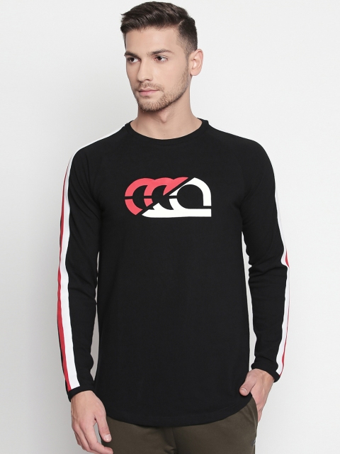 

Ajile by Pantaloons Men Black Printed Round Neck T-shirt