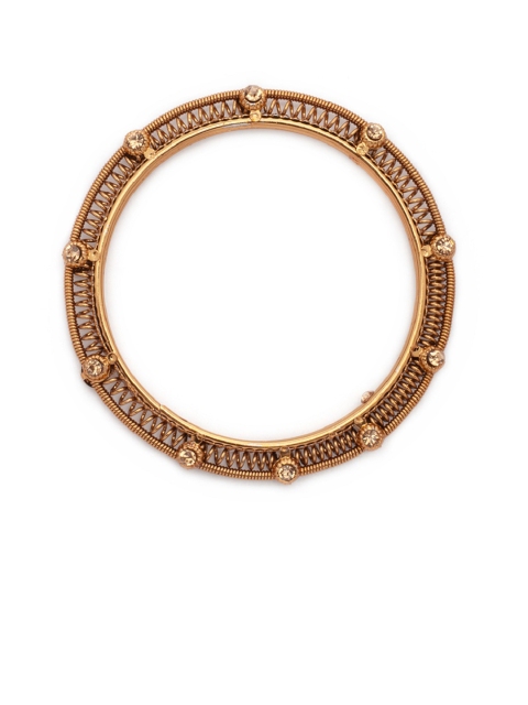 

Rubans Women Set of 4 Antique Gold-Toned Stone-Studded Bangles