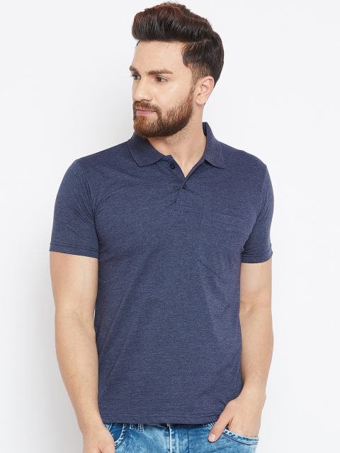 

Camey Men Grey Solid Polo Collar T-shirt