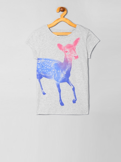 

GAP Girls Grey Graphic Print T-Shirt