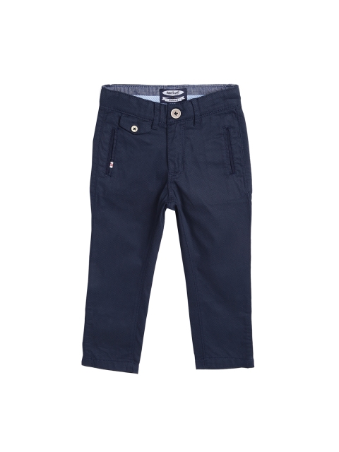 

Nauti Nati Boys Navy Blue Regular Fit Solid Regular Trousers