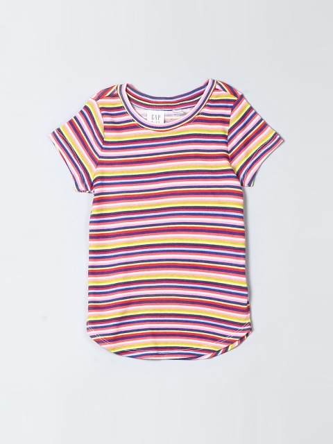 

GAP Girls Multicoloured Short Sleeve Striped Tee, Multi