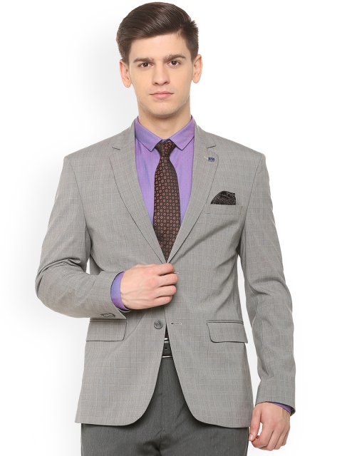 

Allen Solly Men Grey Single-Breasted Formal Blazer