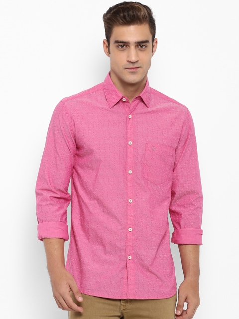 

Parx Men Magenta Slim Fit Printed Casual Shirt