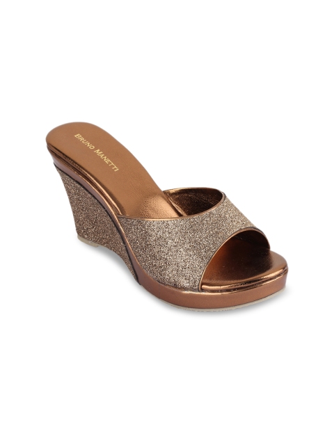 

Bruno Manetti Women Copper-Toned Embellished Heels