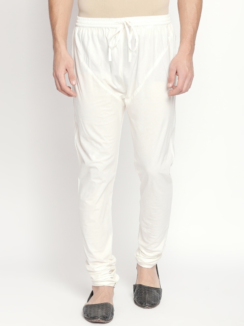 

Indus Route by Pantaloons Men Off-White Solid Churidar