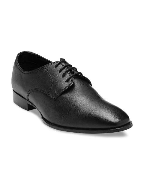 

Franco Leone Men Black Leather Formal Derbys