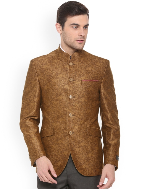 

Van Heusen Men Brown Printed Blazer