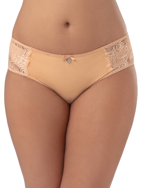 

PrettySecrets Women Nude-Coloured Self Design Hipster Briefs PBA001