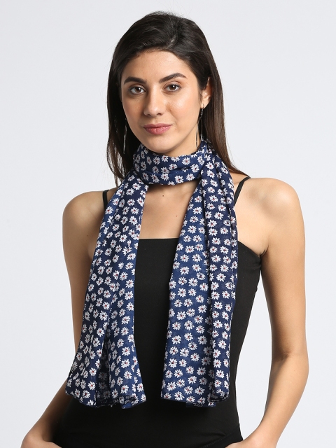 

Trend Arrest Women Navy Blue Printed Scarf