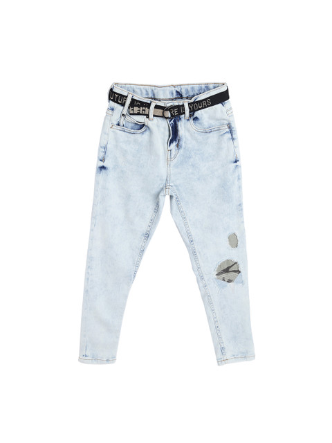 

Nauti Nati Boys Blue Regular Fit Mid-Rise Mildly Distressed Jeans