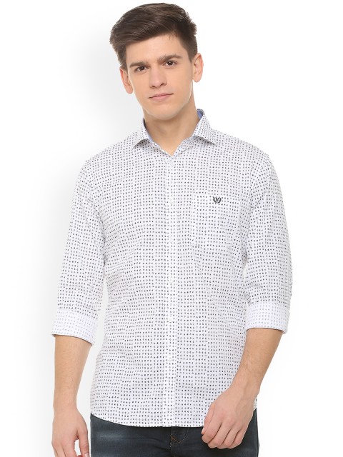 

Van Heusen Sport Men White Slim Fit Printed Casual Shirt