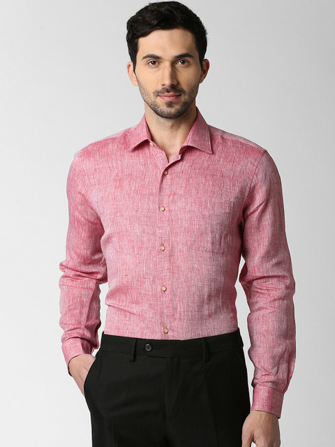 

Peter England Elite Men Red & Grey Regular Fit Self Design Formal Shirt
