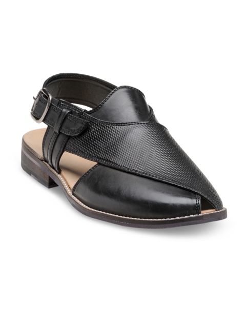 

Franco Leone Men Black Comfort Sandals