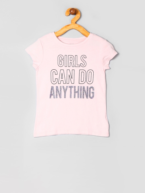 GAP Girls Pink Short Sleeve Printed Graphic T-Shirt