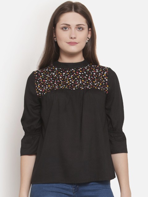 

Martini Women Black Printed A-Line Top