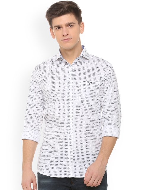 

Van Heusen Sport Men White Slim Fit Printed Casual Shirt