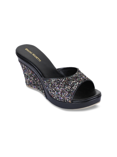 

Bruno Manetti Women Black Embellished Heels