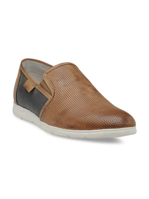 

Franco Leone Men Brown Slip-On Sneakers