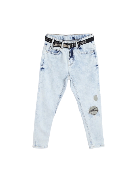 

Nauti Nati Boys Blue Regular Fit Mid-Rise Mildly Distressed Jeans