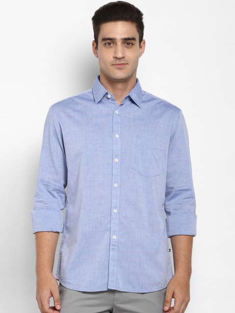 

Parx Men Blue Slim Fit Solid Casual Shirt