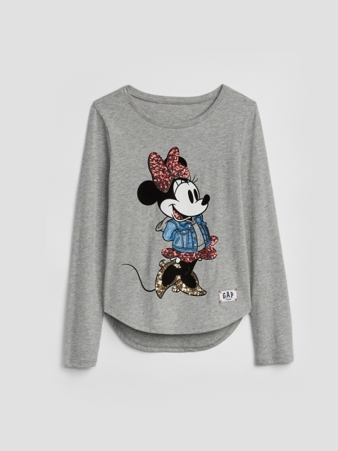 

GAP Girls Grey Disney Mickey Mouse And Minnie Mouse T-Shirt