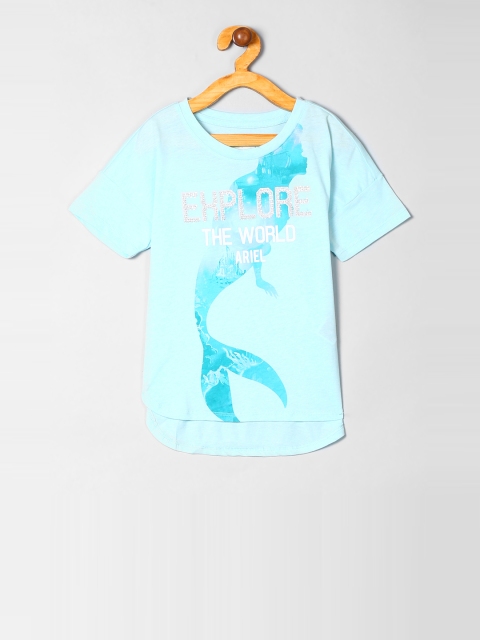 

GAP Girls Turquoise Blue Disney Princess T-Shirt