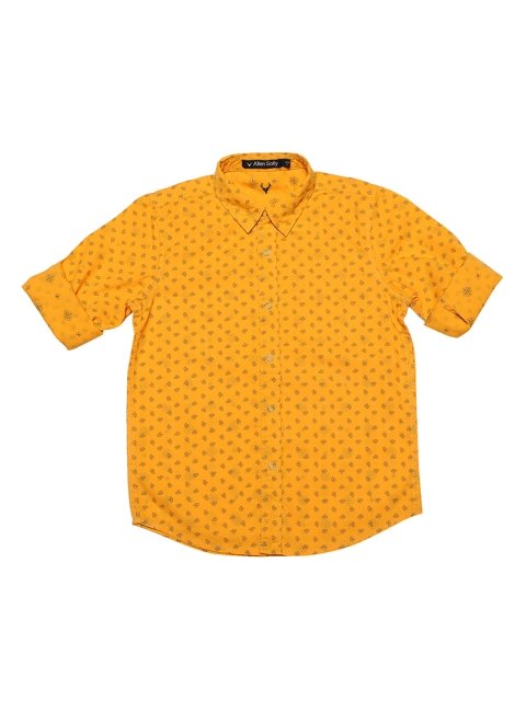 

Allen Solly Junior Boys Yellow Regular Fit Printed Casual Shirt