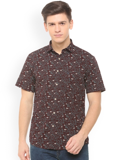 

Allen Solly Men Maroon Regular Fit Printed Casual Shirt