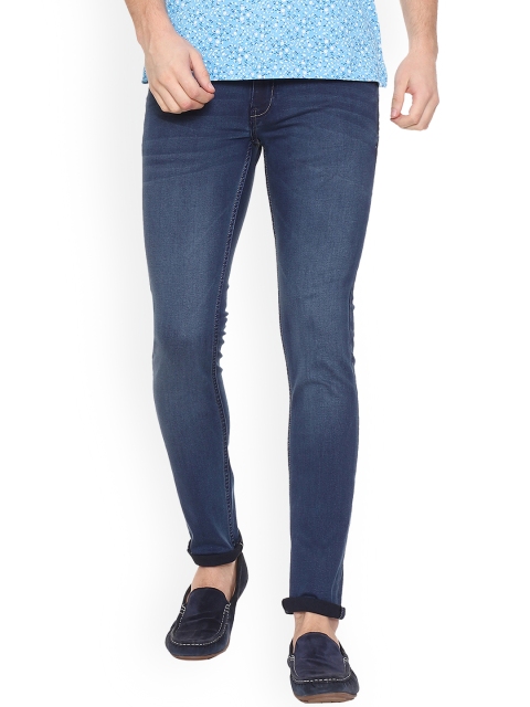 

V Dot Men Blue Slim Fit Mid-Rise Clean Look Stretchable Jeans
