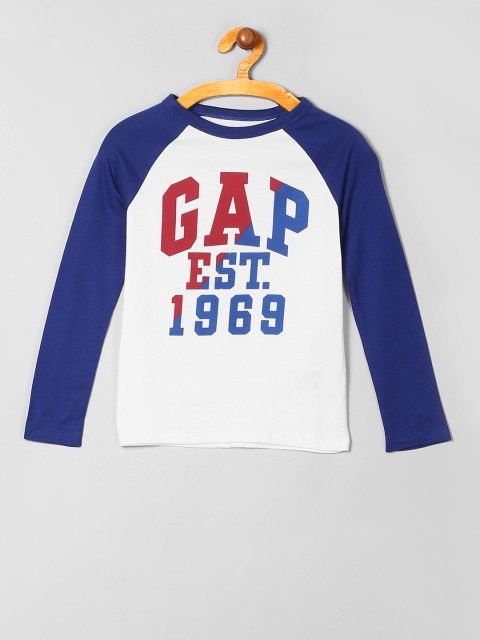 

GAP Boys Printed Long Raglan Sleeve T-Shirt, White