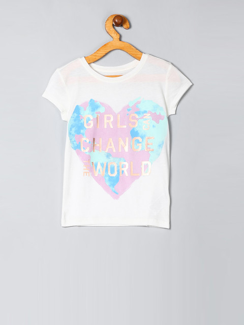

GAP Girls White Short Sleeve Graphic Tee