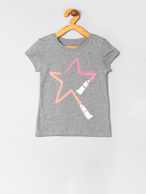 

GAP Girls Grey Short Sleeve Printed T-Shirt