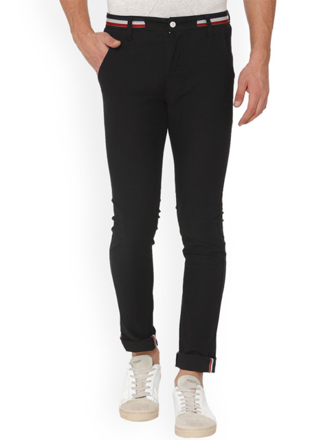

Rex Straut Jeans Men Black Slim Fit Solid Regular Trousers
