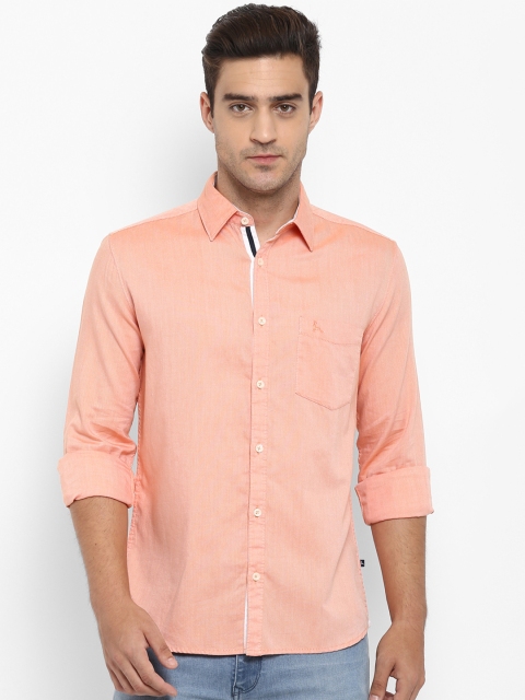 

Parx Men Orange Slim Fit Solid Casual Shirt