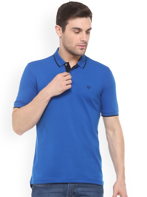 

Van Heusen Sport Men Blue Solid Polo Collar T-shirt