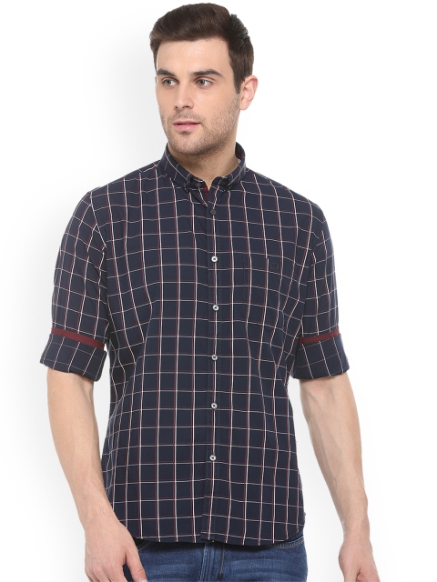 

Van Heusen Sport Men Blue & White Slim Fit Checked Casual Shirt